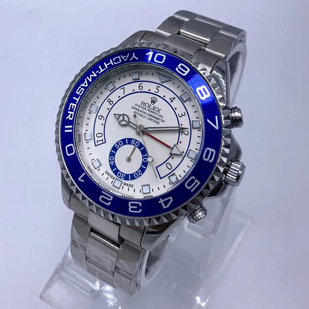 Rolex Oyster Perpetual: The Perfect Fusion of Crisp White Dial and Striking Blue Cerachrom Elegance